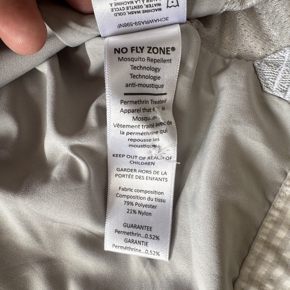 WindRiver No Fly Zone Lined Outdoor Button Up Shirt Roll-Tab Sleeves Beige Small - Picture 10 of 16